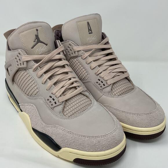 Nike Air Jordan 4 Retro x A Ma Maniere Fossil Stone Basketball Shoes Men 13 NEW - Picture 1 of 11